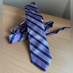Brooks Brothers Purple & Blue With Stripes Silk Men's Necktie